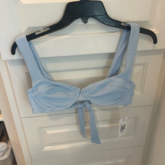 l*space Other - L*Space Sky Blue Ribbed Crop Top